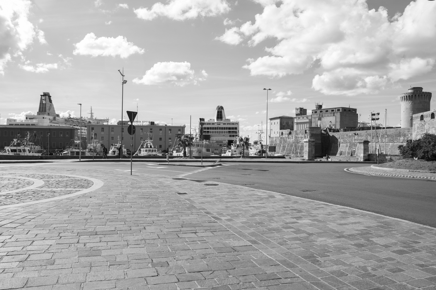 43&deg;33'36"N 10&deg;19'1"E Livorno harbour landscape, 2024